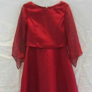 NEW Eden Flower Girls Dress Wedding Party Red sz 4